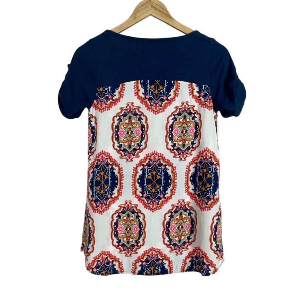 MEADOW RUE SOLVO BOHO PRINTED TUNIC TOP - Picture 7 of 9